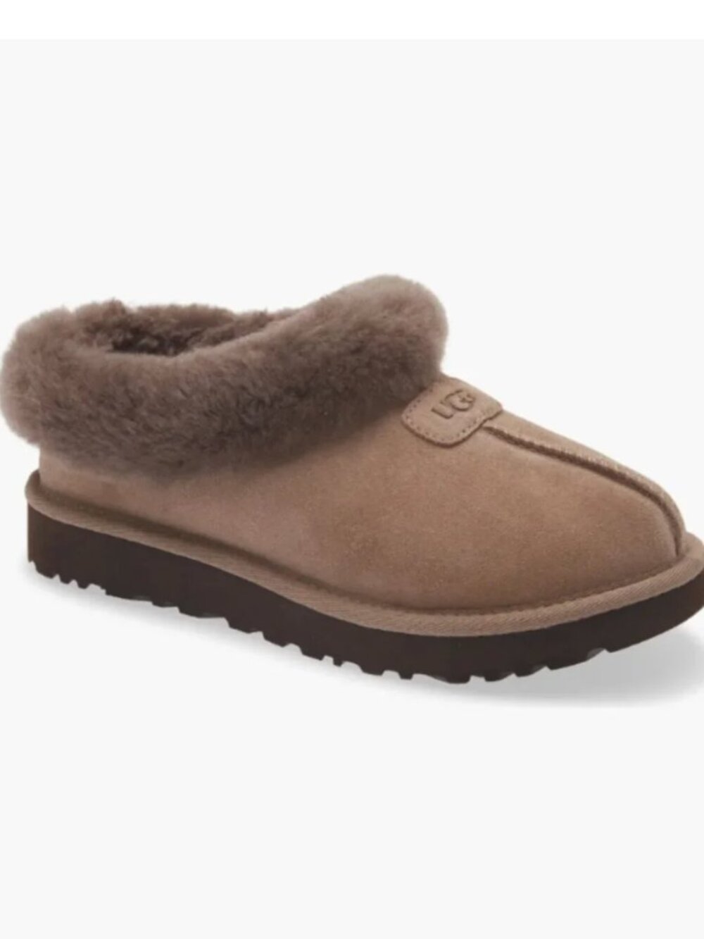 NIB UGG UGGS AUSTRALIA Tazzette Genuine Shearling Collar Slipper caribou 8